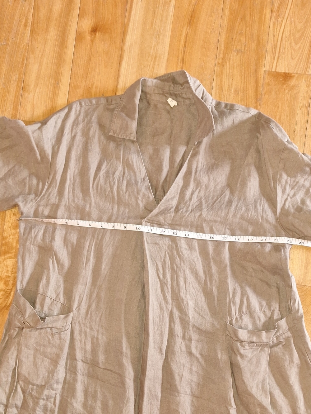 Grae Cove 100% Linen Dress In Mocha Brown OVERSIZED Size Large Lagenlook - Picture 10 of 11